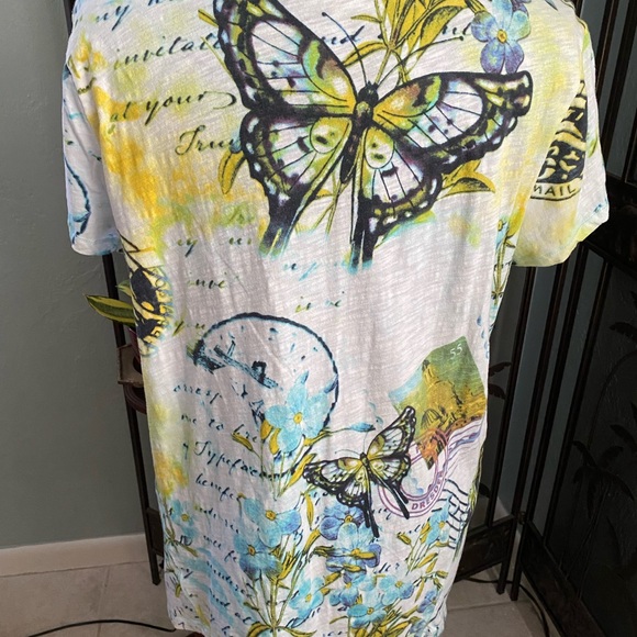 💥💥 Henley style tee top plus butterfly XL - Picture 6 of 8